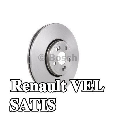 BOSCH القطر الخارجي لقرص المكابح: 324mm, مُهوى, مشحم, مع مسامير/براغي — Renault Vel Satis