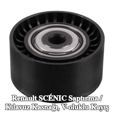 FEBI BILSTEIN Saptırma / kılavuz kasnağı, V-ribbed belt Outer Diameter: 60mm — Renault Scénic