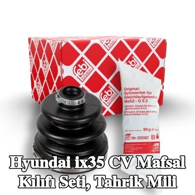 FEBI BILSTEIN CV kılıf kiti, tahrik mili Ön Aks, şanzıman tarafında, Kauçuk — Hyundai ix35