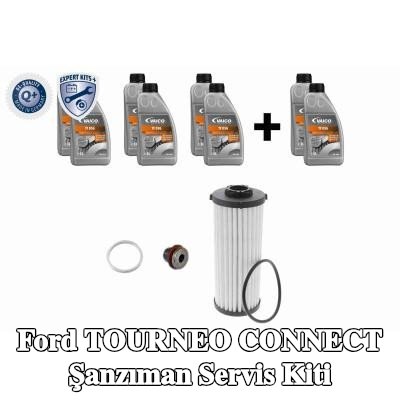 VAICO Conta/sızdırmazlık elemanları ile şanzıman servis kiti, yağ yıkama için yağ miktarı, conta halkası ile — Ford Tourneo Connect