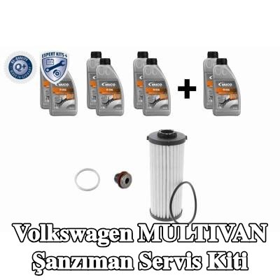 VAICO Conta/sızdırmazlık elemanları ile şanzıman servis kiti, yağ yıkama için yağ miktarı, conta halkası ile — Volkswagen Multivan