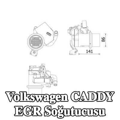 MAHLE EGR valfli EGR soğutucu — Volkswagen Caddy