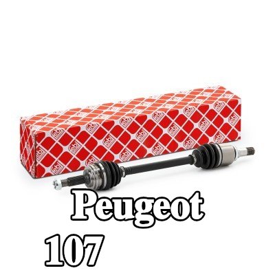 FEBI BILSTEIN عمود الدفع المحور الأمامي الأيسر, مع صمولة — Peugeot 107