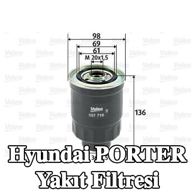 VALEO Yakıt filtresi — 2000 Hyundai Porter