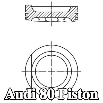 MAHLE Soğutma kanalı olmayan piston — Audi 80