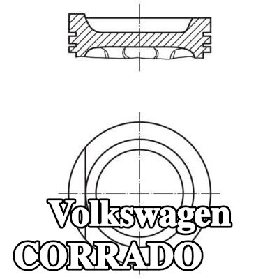 MAHLE مكبس بدون قناة تبريد — Volkswagen Corrado