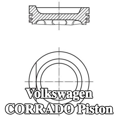 MAHLE Soğutma kanalı olmayan piston — Volkswagen Corrado