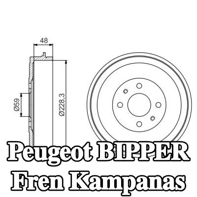 BOSCH Arka aks fren kampanası, 268mm — Peugeot Bipper