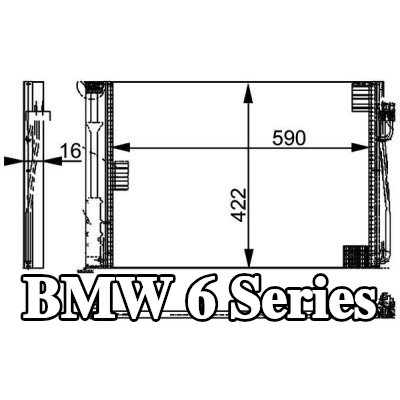 MAHLE مكثف تكييف الهواء مع مجفف — 2003 BMW 6 Series