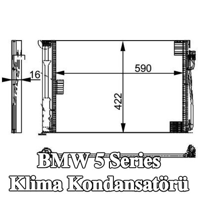 MAHLE Kurutuculu klima kondansatörü — 2001 BMW 5 Series