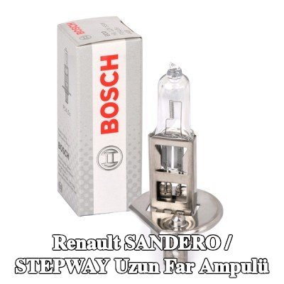 BOSCH Uzun far ampulü H1, 55W, 12V — Renault Sandero / Stepway