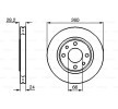 BOSCH Fren diski Dış Çap: 260mm, Havalandırmalı, içten havalandırmalı, Yağlanmış, cıvata/vida ile — Peugeot 406 (5)