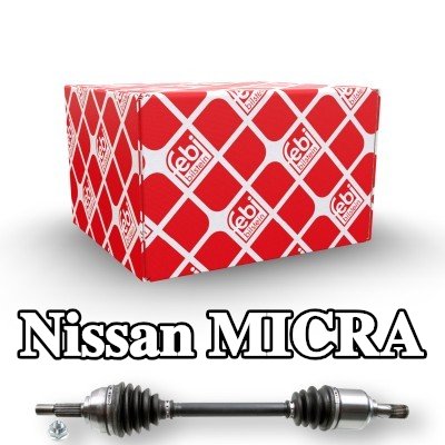 FEBI BILSTEIN عمود الدفع المحور الأمامي الأيسر, مع صمولة — 2002 Nissan Micra