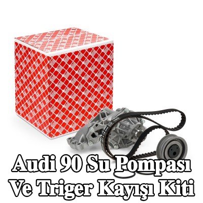 FEBI BILSTEIN Su pompası ve triger kayışı kiti Diş Sayısı: 121, Width: 18mm — Audi 90