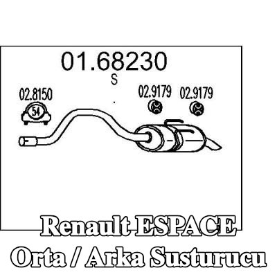 MTS Orta / Arka susturucu — Renault Espace