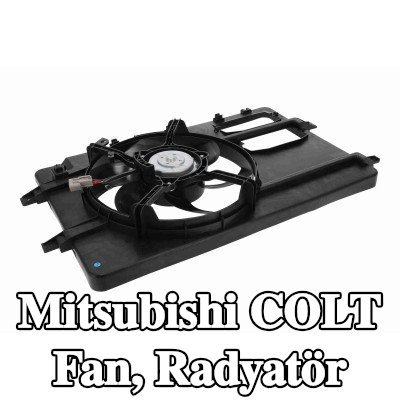 VEMO Fan, radyatör 340mm, tutma çerçeveli — Mitsubishi Colt