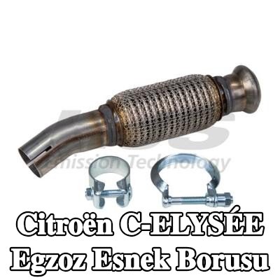 HJS Sabitleme malzemeli egzoz esnek borusu — Citroën C-elysée
