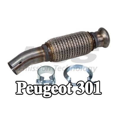 HJS أنبوب عادم مرن مع مواد التثبيت — Peugeot 301