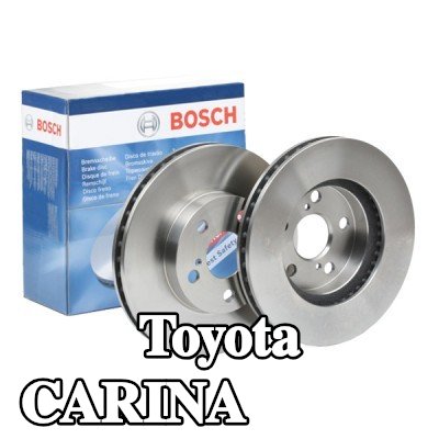BOSCH القطر الخارجي لقرص المكابح: 255mm, مُهوى, مزود بفتحات تهوية داخلية, مشحم — 1997 Toyota Carina