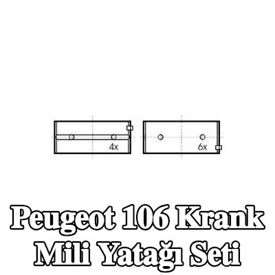 KOLBENSCHMIDT Krank mili yatağı seti — Peugeot 106