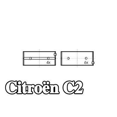 KOLBENSCHMIDT مجموعة محامل العمود المرفقي — Citroën C2