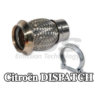 HJS أنبوب العادم المرن مع شفة, مع قطع التركيب — Citroën Dispatch
