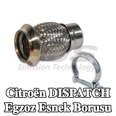 HJS Flanşlı egzoz esnek borusu, montaj parçaları ile — Citroën Dispatch