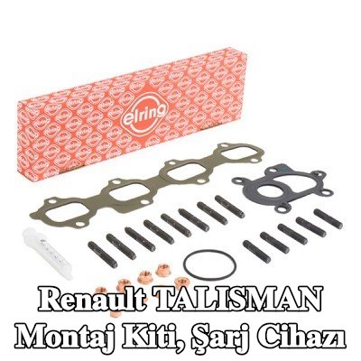 ELRING Montaj Kiti, conta/sızdırmazlık elemanları ile şarj cihazı, cıvata/vida ile — Renault Talisman