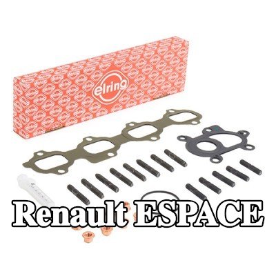 ELRING مجموعة التثبيت, الشاحن مع الحشيات/الأختام, مع مسامير/براغي — Renault Espace