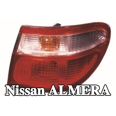 ABAKUS المصباح الخلفي الأيسر, بدون لمبة, بدون حامل لمبة — Nissan Almera