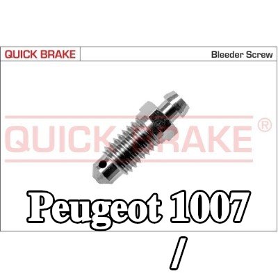 QUICK BRAKE برغي/صمام التهوية — Peugeot 1007