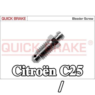 QUICK BRAKE برغي/صمام التهوية — Citroën C25