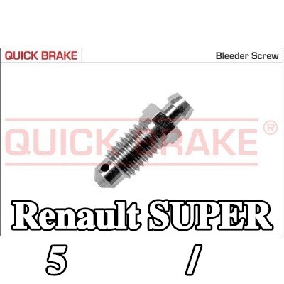 QUICK BRAKE برغي/صمام التهوية — Renault Super 5