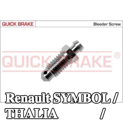 QUICK BRAKE برغي/صمام التهوية — Renault Symbol / Thalia