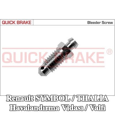 QUICK BRAKE Havalandırma vidası / valfi — Renault Symbol / Thalia