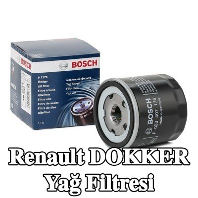 BOSCH Tek çek valflı yağ filtresi — Renault Dokker