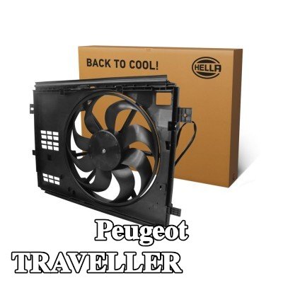 HELLA مروحة, المبرد 426mm, مع غطاء مروحة المبرد, بدون مقاوم — Peugeot Traveller