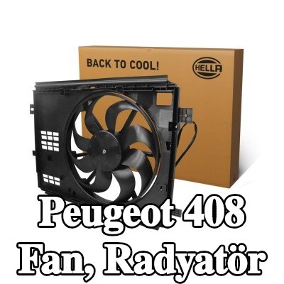 HELLA Fan, radyatör 426mm, radyatör fan kapağı, direnç olmadan — Peugeot 408