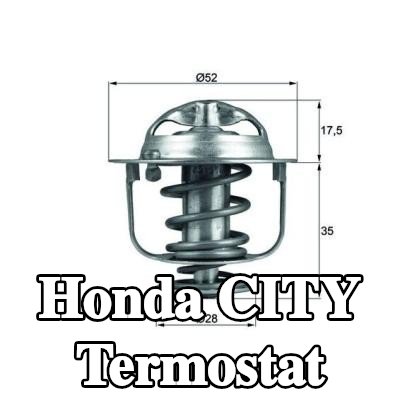 MAHLE Termostat 82°C, 52mm, 28mm, contalı/sızdırmaz — Honda City