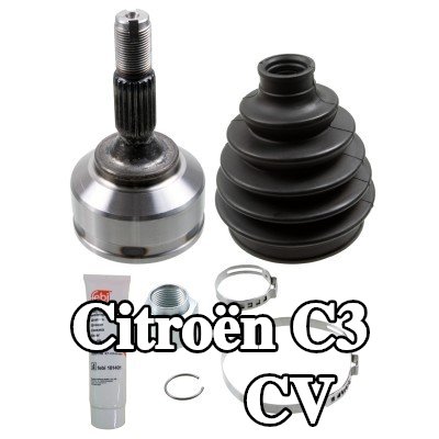 FEBI BILSTEIN طقم مفصل CV المحور الأمامي الأيسر, جانب العجلة, مع صمولة, مع شحم — 2011 Citroën C3