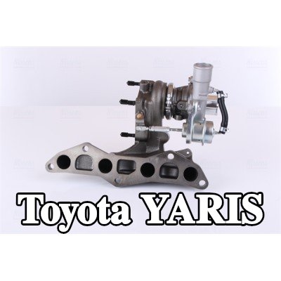 NISSENS الشاحن التوربيني مع الحشيات/الأختام, مع مشعب العادم — 2000 Toyota Yaris
