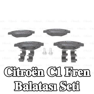 BOSCH Fren balatası seti 16, 6mm, gıcırtı önleyici plaka ile, cıvata/vida ile, montaj kılavuzu ile — Citroën C1