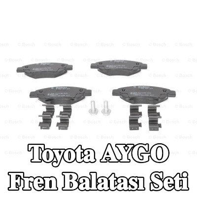 BOSCH Fren balatası seti 16, 6mm, gıcırtı önleyici plaka ile, cıvata/vida ile, montaj kılavuzu ile — Toyota Aygo