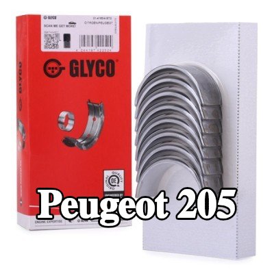GLYCO محامل الطرف الكبير من سبائك الألومنيوم على قاعدة فولاذية — Peugeot 205