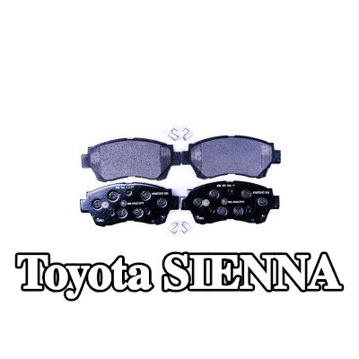 HELLA مجموعة وسادات الفرامل 17mm, مع ملحقات — 2000 Toyota Sienna