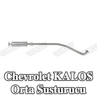 WALKER Orta susturucu 1700mm, boru ile, montaj parçaları olmadan — Chevrolet Kalos
