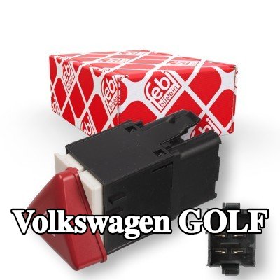 FEBI BILSTEIN مفتاح أضواء الطوارئ لوحة القيادة, مع مرحل — 2008 Volkswagen Golf