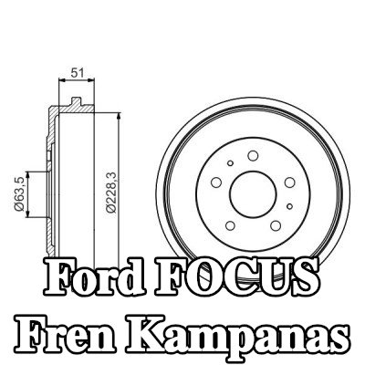 BOSCH Arka aks fren kampanası, 271mm — 2004 Ford Focus