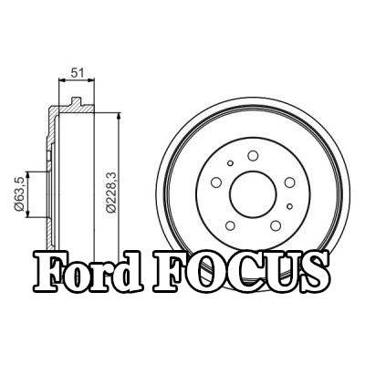 BOSCH أسطوانة الفرامل للمحور الخلفي, 271mm — 2004 Ford Focus