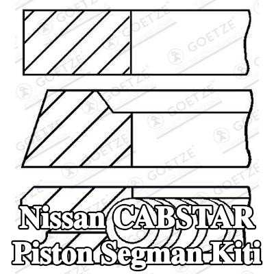 GOETZE ENGINE Piston Segman Kiti — Nissan Cabstar